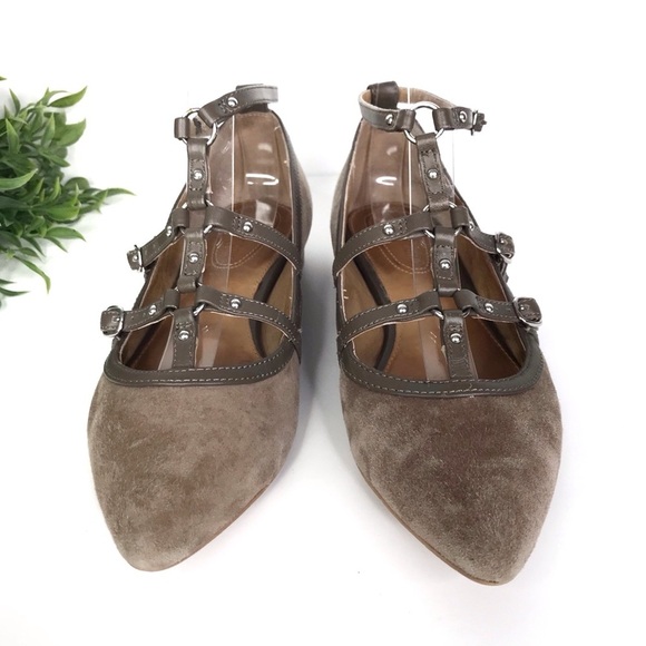 ANTHRO CORSO COMO Mince Caged Suede Ballet Flat 7 - Picture 3 of 9